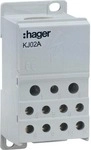 Hager KJ02A Verteilerblock, 250A, 1polig, 1x 35-95&sup2; / 2x 6-35&sup2; / 5x 1, 5-16&sup2; / 4x