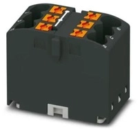 Phoenix Contact PTFIX 6X2,5 BK Verteilerblock, 6 Anschl&uuml;sse, 450V, 24A, schwarz