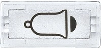 Merten 395669 Symbole, Schlagfest, rechteckig, Klingel, glasklar