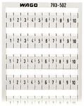 Wago 793-502 WMB-Beschriftungskarte, Aufdruck waagerecht, aufrastbar, wei&szlig; 5 Stk.