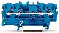 Wago 2002-1404 4-Leiter Durchgangsklemmen 4 mm&sup2;, blau
