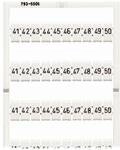 Wago 793-5506 WMB-Beschriftungskarte, bedruckt, 41 ... 50 (10x), aufrastbar, wei&szlig;
