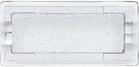 Merten 395569 Symbole, Schlagfest, rechteckig, neutral, glasklar