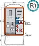 Walther Werke WAV0170R1 Anschlussverteilerschrank, 44kVA, mit Z&auml;hlerplatz, 2 RCDs