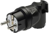 PCE Taurus Schutzkontaktwinkelstecker, Gummi nat, IP44, schwarz (05811-s)