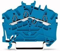 Wago 2002-6304 3-Leiter Durchgangsklemmen 2,5 mm&sup2;, blau