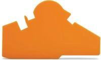 Wago Abschluss- und Trennplatte, 1,5 mm dick, ohne Plombierm&ouml;glichkeit, orange