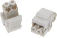 Hager VZ10LLC Keystone Modul, universal, LWL, LC Buchse auf LC Buchse, DuPLEx, wei&szlig;