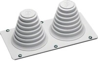 Hager FZ415N Kabeleinf&uuml;hr., univers, mit 2 T&uuml;llen f&uuml;r Kabeldurchmesser 30...