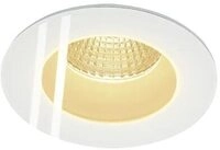 SLV PATTA-F Outdoor Einbauleuchte, LED, 3000K, rund, 38&deg;, inkl. Treiber, wei&szlig;