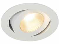 SLV CONTONE LED Einbauleuchte, 2000-3000K, rund, schwenkbar, 13W, weiß (161271)