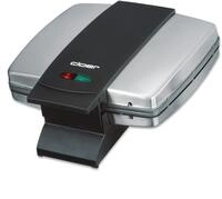 Cloer 6235 Sandwichmaker, 930W, Muschelform, 2-stufig, Edelstahl