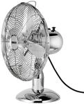 Unold 86830 Chrome Tischventilator, 35W, 3-stufiger Geschwindigkeitsregler, chrom