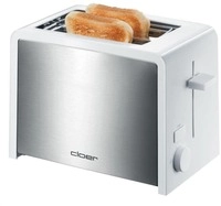 Cloer 3211 Toaster, 2 Scheiben, 825W, Br&ouml;tchenaufsatz, wei&szlig;