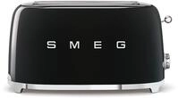 Smeg TSF02BLEU 50s Style Toaster, 1500 W, 2 Schlitze, 6 R&ouml;ststufen, lang, schwarz
