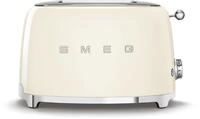 Smeg TSF01CREU 50s Style Toaster, 950 W, 2-Schlitze, 6 R&ouml;ststufen, creme