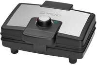 Clatronic WA 3606 Waffelautomat, 800W, f&uuml;r Br&uuml;sseler Waffeln, schwarz/edelstahl