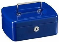 Burg W&auml;chter Office 2167 BL Geldkassette, Hartgeldeinsatz, Breite 173mm, Stahl, blau