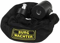 Burg W&auml;chter 580 90 BLACK Kettenschloss, L&auml;nge 900mm, Textil-Mantel, Stahl, schwarz