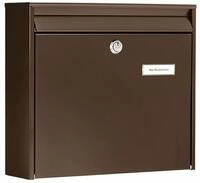 Burg W&auml;chter Potsdam 877 BR Anlagen-Briefk&auml;sten, Wandmontage, Stahl, braun (20270)