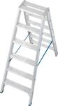 Krause 124746 Stabilo Stufen-Doppelleiter, Aluminium, 2x6 Stufen