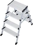 Krause 126047 Monto Doppel-KlappTritt Treppo, Aluminium, 2x4 Stufen