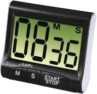 Xavax Countdown Digitaler K&uuml;chentimer, Kurzzeitmesser, Stopp-Uhr-Funktion,...