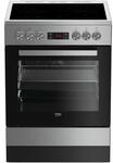 Beko FSM67320GXS Elektro-Herd mit Glaskeramik-Kochfeld, 60 cm breit, 8 Heizarten,
