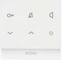 Elcom Audio-Innenstation eckig, AP, 2-Draht, polarwei&szlig; gl&auml;nzend