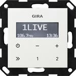 Gira 228403 Unterputz Radio RDS, System 55, reinwei&szlig; gl&auml;nzend