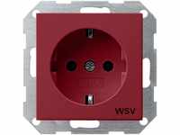 Gira 044902 SCHUKO-Steckdose 16 A 250 V~ mit roter Abdeckung für WSV (weitere