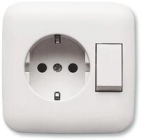 Busch-Jaeger 4310/6 EUJ-214 Kombination SCHUKO Steckdose mit Wippschalter, Reflex SI,