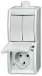 Busch-Jaeger 2601/5/20EW-54-503 Kombination SCHUKO&reg; Steckdose, mit Wippschalter,