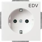 Busch-Jaeger 20 EUCKS/DV-84 SCHUKO Steckdosen-Einsatz mit Aufdruck EDV, Solo,