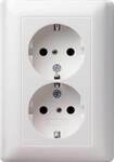 Gira 078303 SCHUKO-Doppelsteckdose 16 A 250 V~ mit integriertem erh&ouml;hten