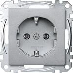 Merten MEG2401-0460 SCHUKO-Steckdose, System M, Schraub-Liftklemmen, aluminium matt