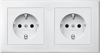 Merten MEG2328-1519 SCHUKO-Doppel-Steckdose, M-SMART, Ber&uuml;hrungsschutz,