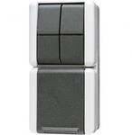 Jung 875W SCHUKO Steckdose, 16 A, 250 V ~, mit Serienschalter, 10 AX, 250 V ~