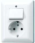 Jung AS5576UWW SCHUKO Steckdose, 16 A, 250 V ~, mit Schalter Universal Aus-Wechsel,