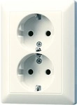 Jung AS5020U SCHUKO Zweifach-Steckdose, 16 A, 250 V, wei&szlig;