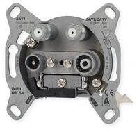 Wisi DB 54 SAT Antennendose Stichdose f&uuml;r Twin-Receiver, <4 dB, 4-Loch, 5...2400MHz,