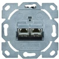 Teleg&auml;rtner Modul-Aufnahme, AMJ-S flex inkl. 2 AMJ-S-Module, Cat.6A, T568A