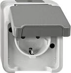Merten MEG2301-8029 SCHUKO-Steckdose, Aquastar, 16 A, AC 250 V, DIN 49440, lichtgrau