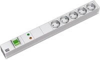 Bachmann 19 Zoll Steckdosenleiste 5x Steckdose 1x Schalter GVS 1HE (333.403)