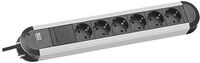 Bachmann 331.010 CL ALU 6-F Tischsteckdose, ohne Schalter, 6-fach