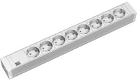 Bachmann 19 Zoll Steckdosenleiste, 8xSchuko, 1HE PVC, 2m, grau (333.601)