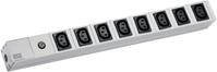 Bachmann IT PDU 19 Zoll Steckdosenleiste Feinsicherung 8x C13 1HE, grau (333.540)