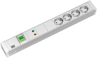 Bachmann 19 Zoll Steckdosenleiste 4x Steckdose 1x Schalter 1,5HE (331.0202)