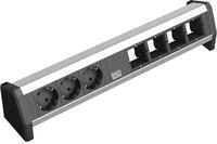 Bachmann DESK Steckdosenleistung, 3xSchuko, 4xABD, IP20, aluminium (902.003)