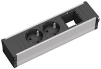 Bachmann Steckdosenleiste CONI 2xSchuko 1xABD, aluminium (912.003)